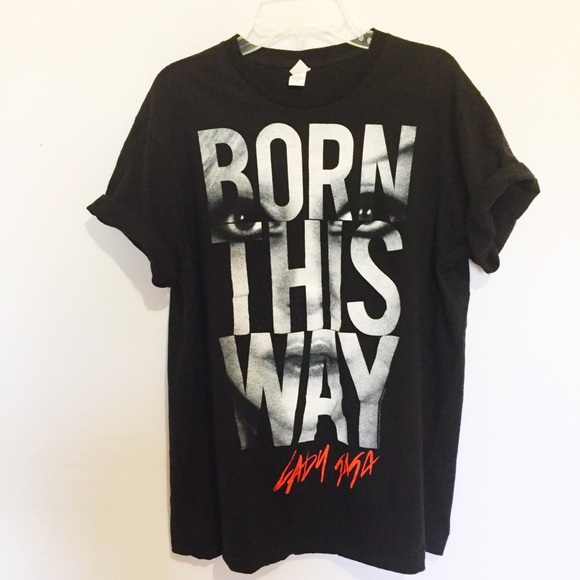 Tops - Lady Gaga graphic T-shirt black size medium
